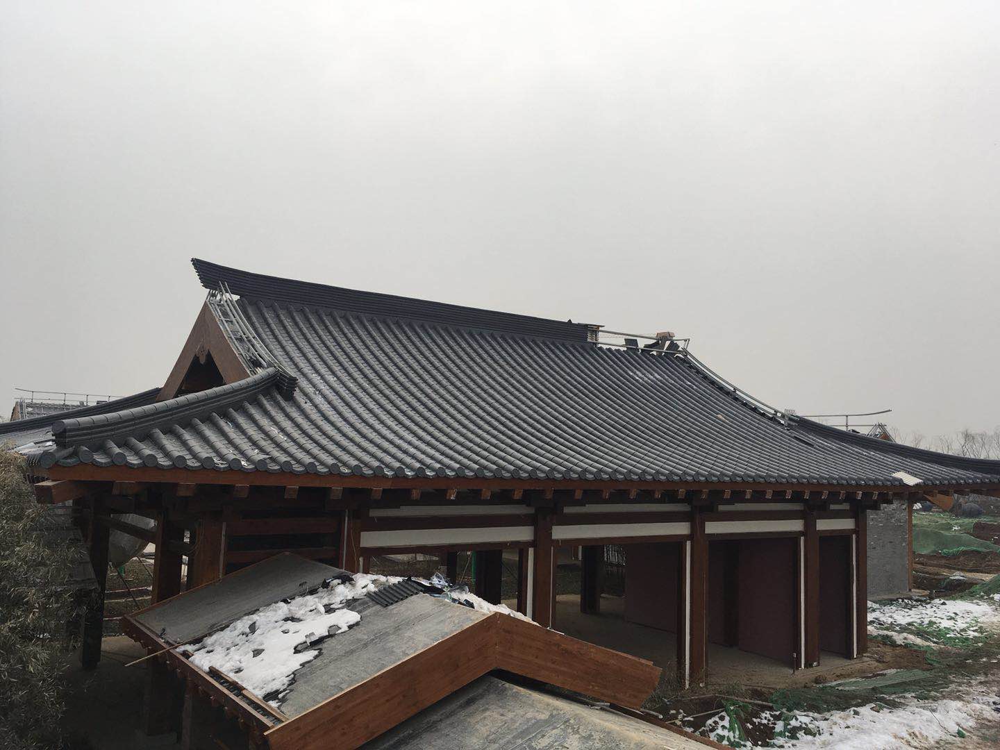 渼陂书院仿古瓦屋面工程